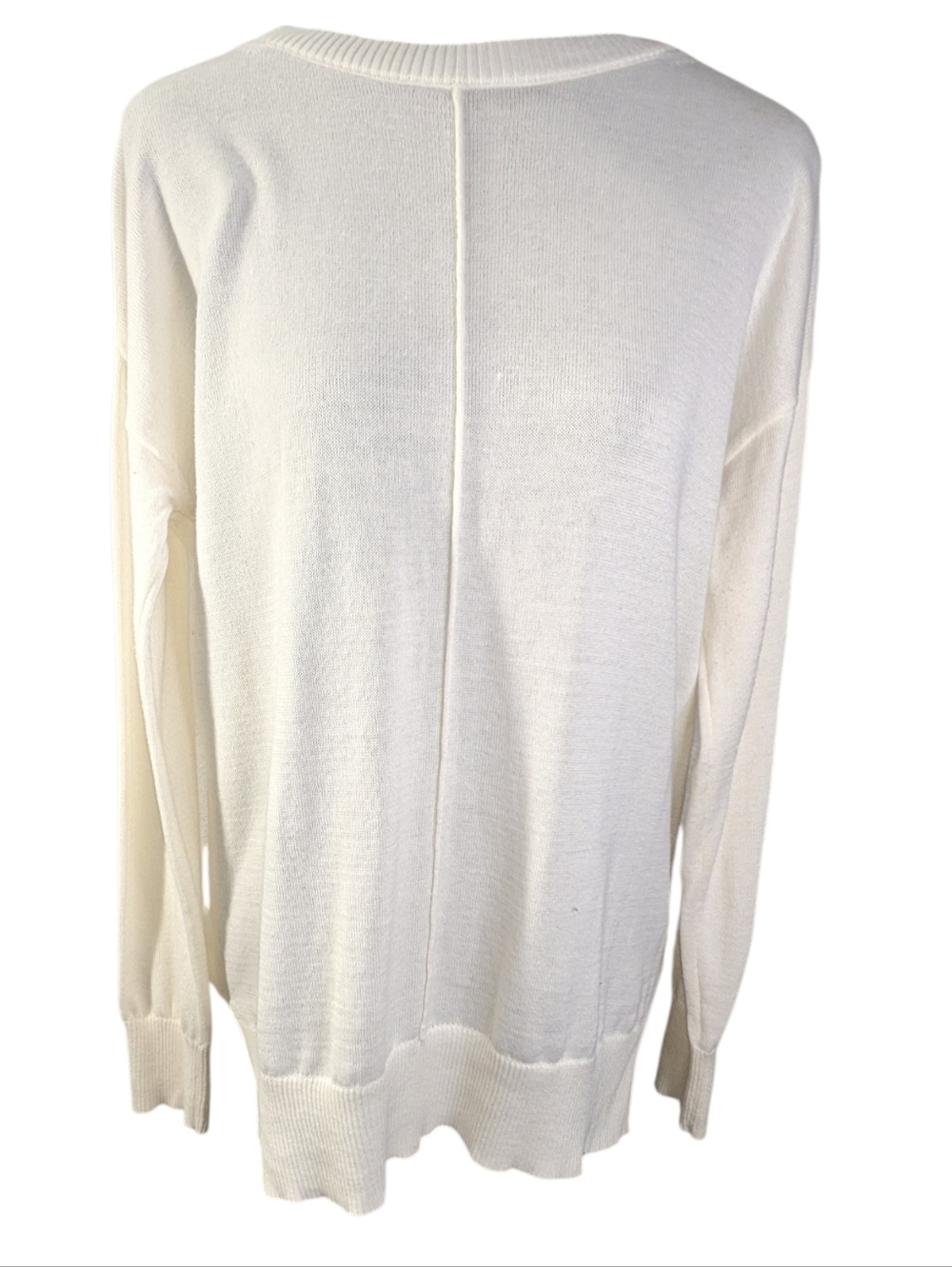 Banana Republic Factory Off-White Crewneck Sweater Tunic Flaw